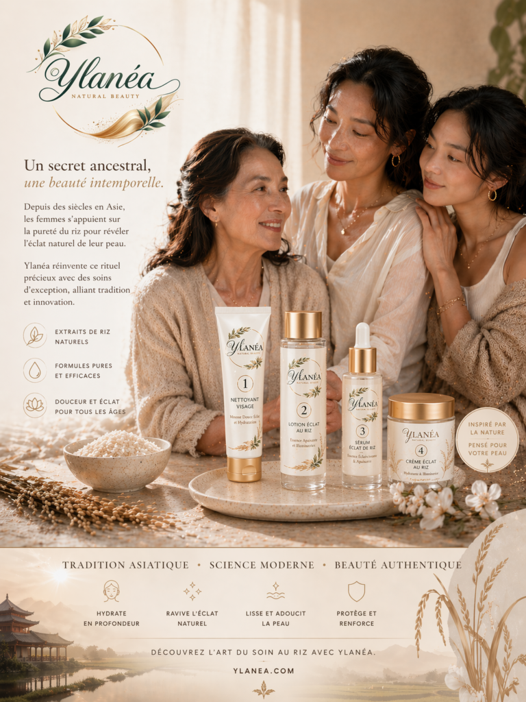 beauté naturelle inspirée par le riz avec ylanéa.com