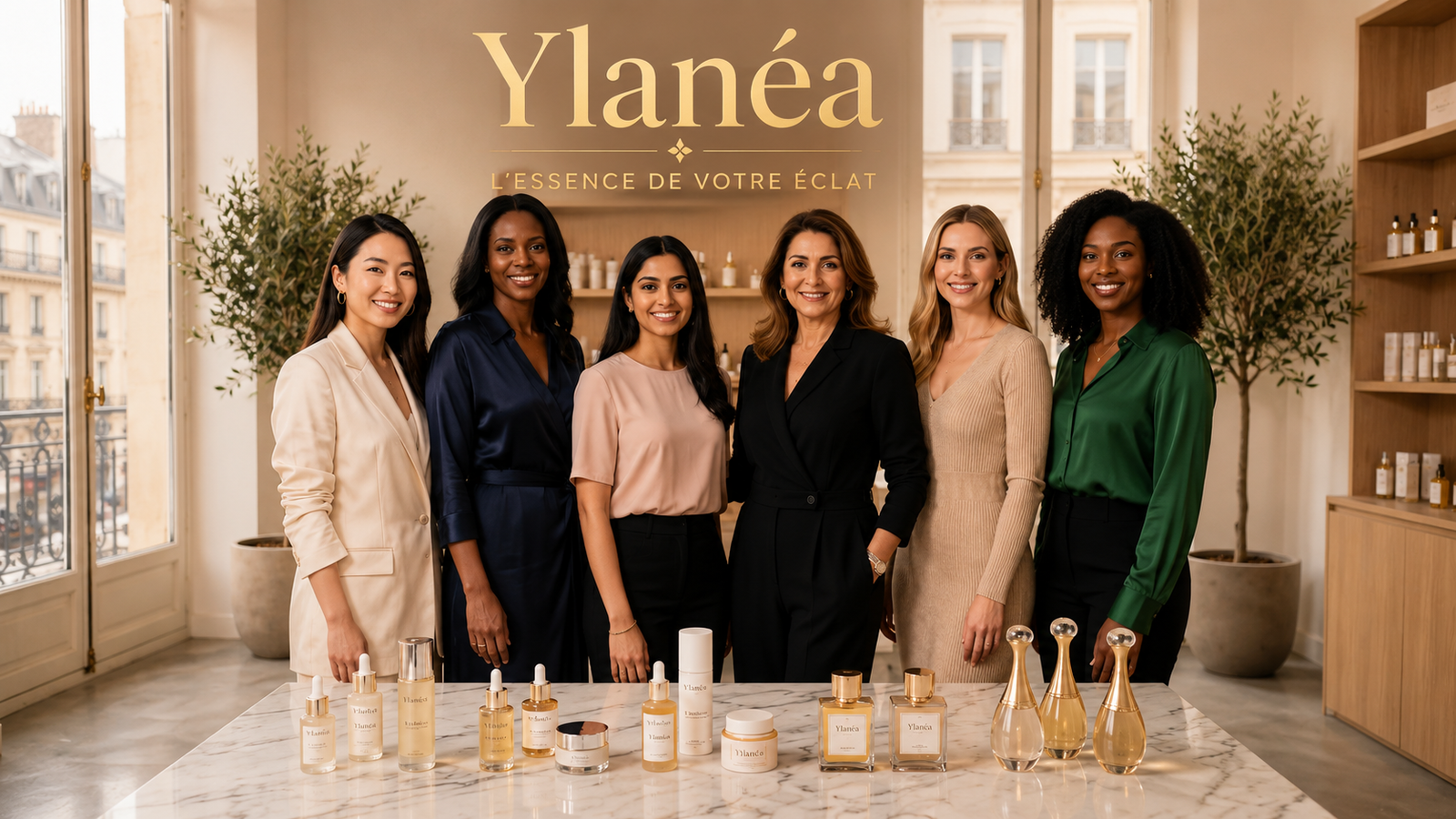 A propos séance photo élégante de beauté ylanéa. Lancement de la collection beauté Ylanéa dans un espace élégant et moderne
